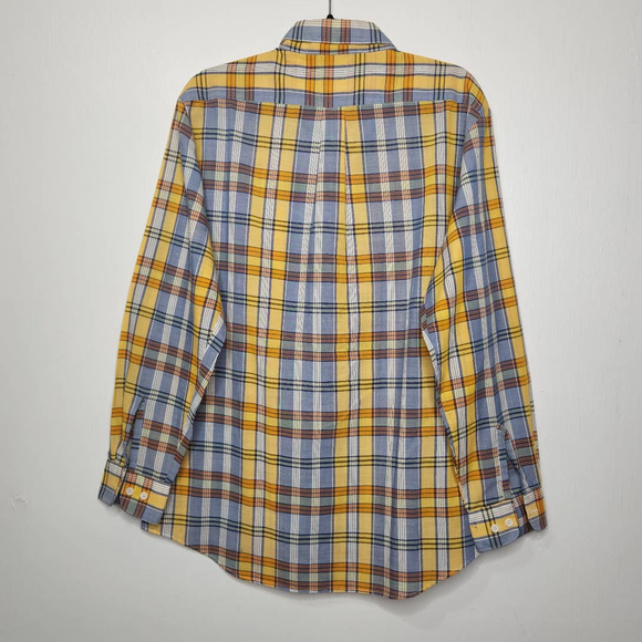 Vintage 70s Sears Sportswear Plaid Button Shirt Groovy Hippie Rockabilly VTG - Picture 10 of 11